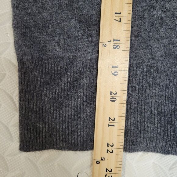 Magaschoni 100% Cashmere Sweater Womens Small Good Vibes Charcoal Gray Luxury - Picture 8 of 8